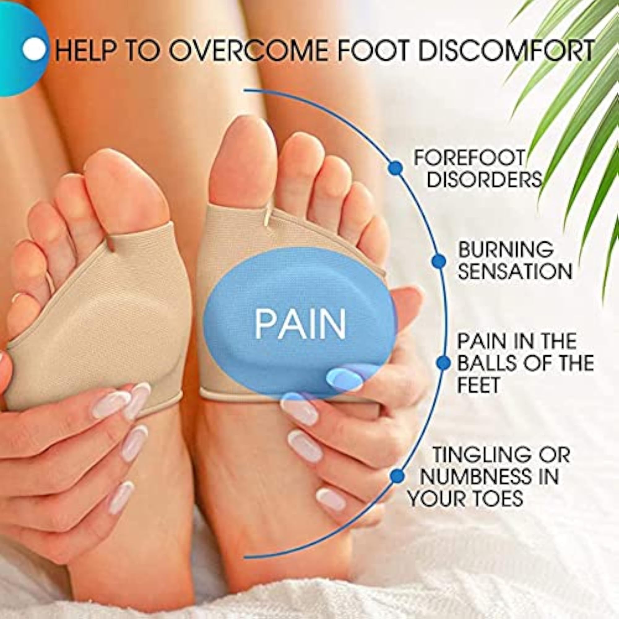 Skin Gel Metatarsal Forefoot Pad Support for Pain Relief